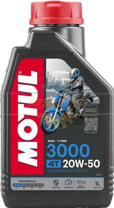 Моторное масло 4T 3000 20W50 1л MOTUL 837011 (фото 1)