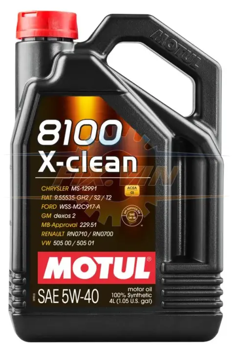 Олива моторна 8100 X-clean 5W-40 4л MOTUL 843450 / 104720 (фото 1)