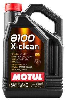 Масло моторное 8100 X-clean 5W-40 4л MOTUL 843450 / 104720