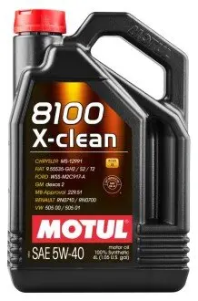 Олива моторна 8100 X-clean 5W-40 4л MOTUL 843450 / 104720