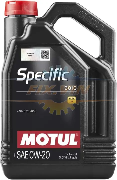 Олива моторна Specific 2010 0W20 5л MOTUL 867651 / 112791 (фото 1)