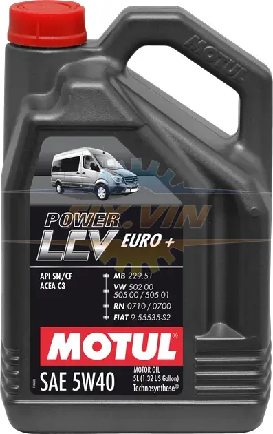 Олива моторна Power LCV EURO+ 5W40 5л MOTUL 872151 (фото 1)