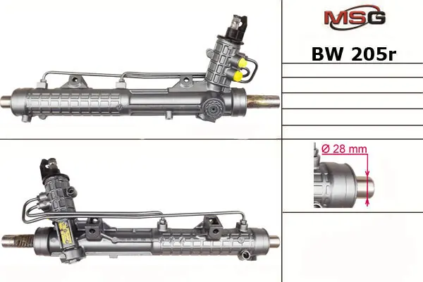 Рульова рейка з ГПК BMW 3 (E46) 99-05 (відновлена з ZF) MSG BW205R (фото 1)