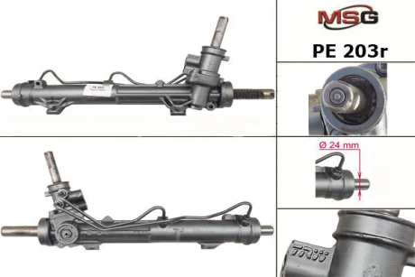 Рульова рейка з ГПК Peugeot 206 98-12 (відновлена з TRW) MSG PE203R