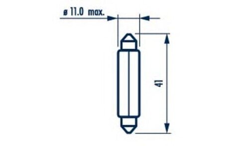 Лампа розжарювання C10W 12V 10W NARVA 17314