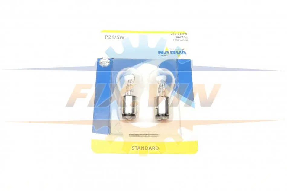 Автолампа P21/5W 24V 21/5W BAY15d Standard (блістер/к-кт 2шт) NARVA 179254000 (фото 1)