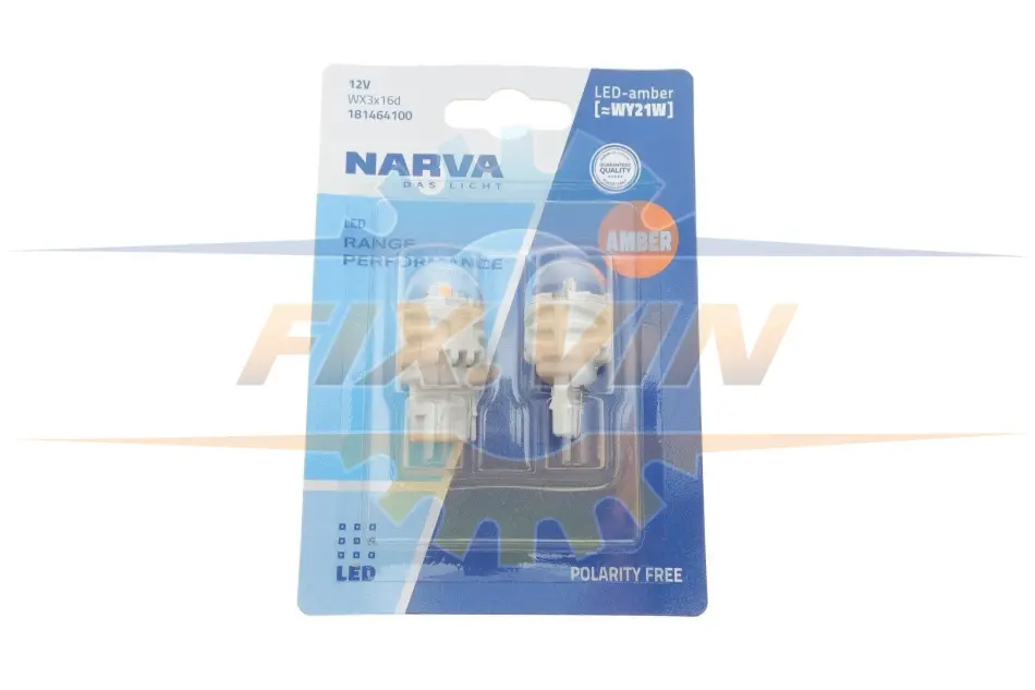 Автолампа WY21W 12V 2.15W WX3x16d LED (жовта) (К-кт 2 шт.) NARVA 181464100 (фото 1)