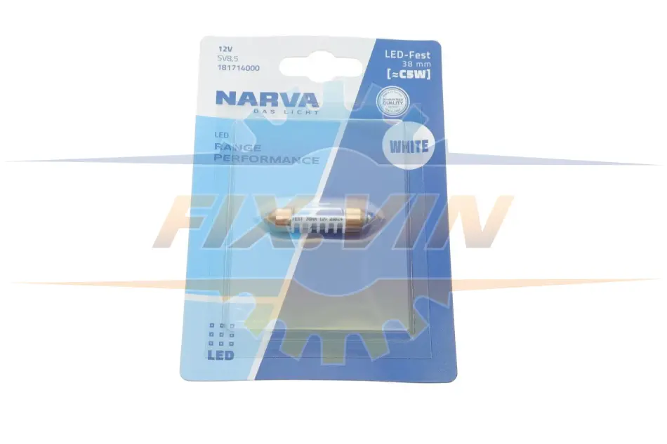 Лампа светодиодная LED FESTOON С5W Range Performance 0,6W SV8.5 (38мм) (пр-во Narva) NARVA 181714000 (фото 1)