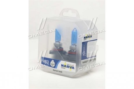 Лампа розжарювання TWIN SET Hb3 12v 65w RANGE POWER WHITE NARVA 48625S2