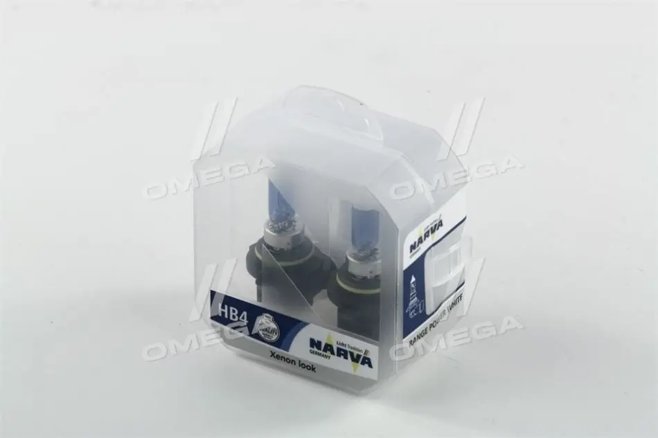 Лампа розжарювання TWIN SET HB4 12V 55W RANGE POWER WHITE (вир-во Narva) NARVA 48626S2 (фото 1)