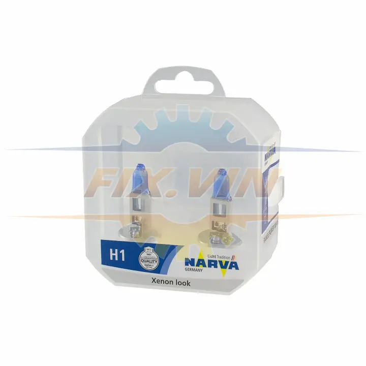 Лампа розжарювання TWIN SET H1 12V 55W RANGE POWER WHITE (вир-во Narva) NARVA 48641S2 (фото 1)