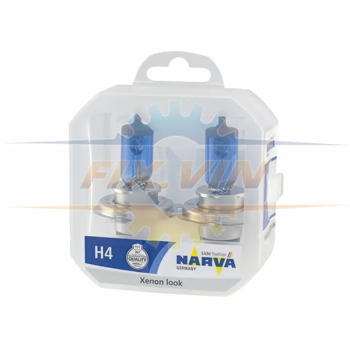 Лампа галогенна TWIN SET H4 12V 60/55W RANGE POWER WHITE (вир-во Narva) WHITE XENON at 4500K NARVA 48680S2 (фото 1)