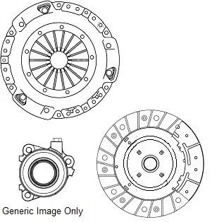 Комплект зчеплення T5 2.5TDI (AXD/96kw) 03-09 (240mm)(+вижим.регулятор) NATIONAL CK10204-15