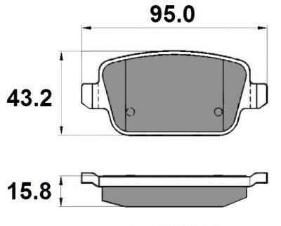 Гальмівні колодки зад. Kuga 08-/Mondeo 07- National NP2045