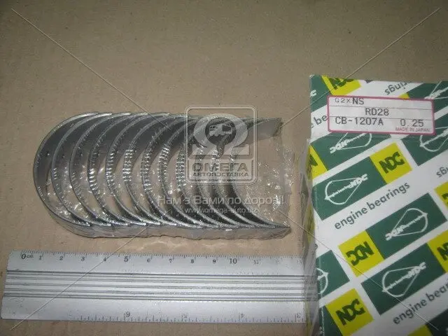 Вкладыши шатунные 0.25mm (к-кт на мотор) Nissan RD28, RD28T NDC CB1207A025 (фото 1)