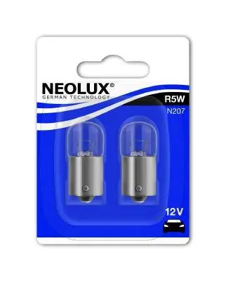 Лампа допоміжн. освітлення R5W 12V 5W ВА15s (blister 2шт)(вир-во Neolux) NEOLUX N207-02B (фото 1)