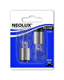 Лампа допоміжн. освітлення P21/5W 12V 21/5W BAY15d (Blister 2шт) (вир-во Neolux) NEOLUX N38002B
