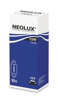 Лампочка допоміжна C5W (12 В, 5 Вт, тип гнізда: SV8,5-8) NEOLUX NLX239K10SZT