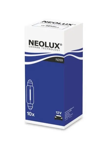 Лампочка допоміжна C10W (12 В, 10 Вт, тип гнізда: SV8,5-8) NEOLUX NLX269K10SZT (фото 1)