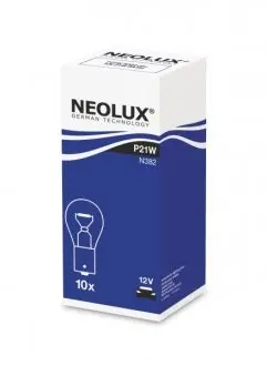 Лампочка P21W (картон, 10 шт, 12В, 21Вт, тип гнізда: BA15S) NEOLUX NLX382K10SZT