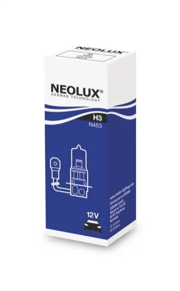 Лампочка галоген H3 (10 шт, 12 В, 55 Вт, тип гнізда: PK22S) NEOLUX NLX453 (фото 1)