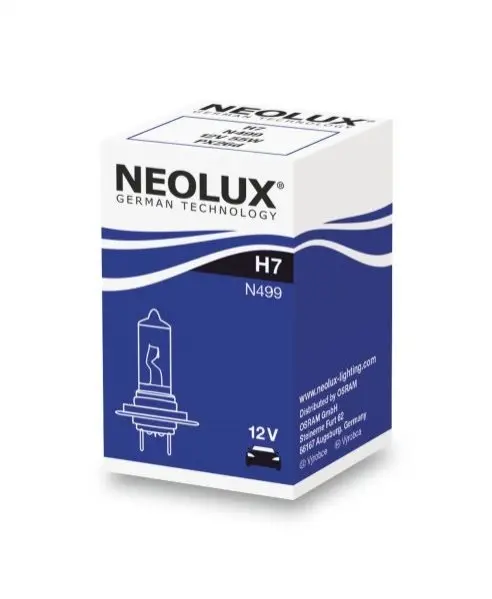 Лампочка галоген H7 (10 шт, 12 В, 55 Вт, тип гнізда: PX26D) NEOLUX NLX499 (фото 1)