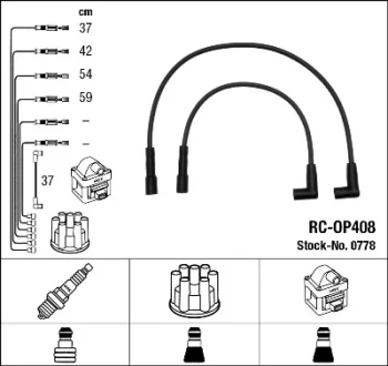 Комплект кабелів високовольтних NGK 0778