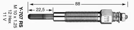 Свеча накала NGK Y-707RS