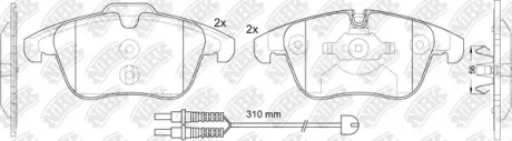 Колодки передние с датчиком Jaguar, Land Rover, Volvo, Ford, PSA NiBK PN0462W