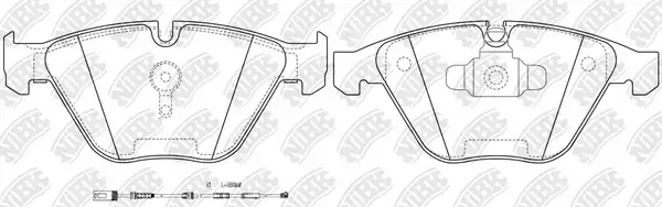 Колодки передние с датчиком BMW NiBK PN0518W (фото 1)