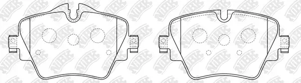 Колодки передние BMW 1-5, X1,X2,X3, Mini Cooper NiBK PN0577 (фото 1)