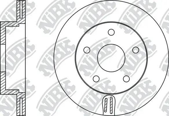 Диск тормозной передний 242мм Subaru Impreza, Legasy NiBK RN1276 (фото 1)