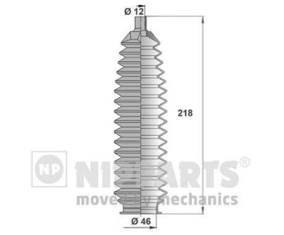 Пильовик рульового механізма NIPPARTS J2841016 (фото 1)