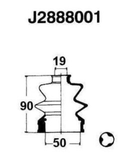 Пильовик приводу колеса NIPPARTS J2888001