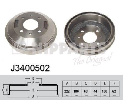 Гальмівний барабан NIPPARTS J3400502