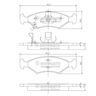 Гальмівні колодки NIPPARTS J3600301