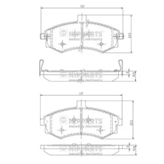 Гальмівні колодки NIPPARTS J3600535