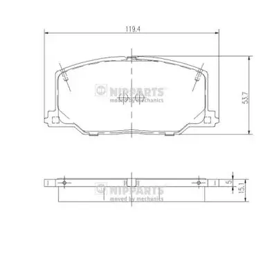 Гальмівні колодки NIPPARTS J3602037 (фото 1)