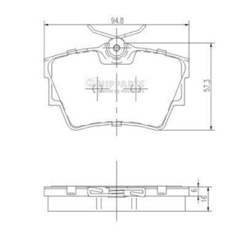 Гальмівні колодки NIPPARTS J3611047