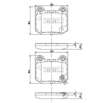 Комплект тормозных колодок, дисковый тормоз NIPPARTS J3611049