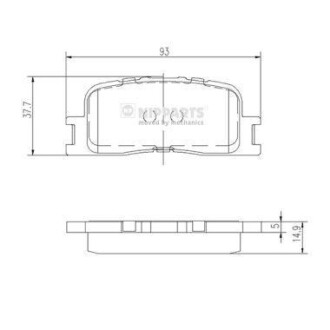 Гальмівні колодки NIPPARTS J3612024