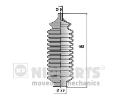Пильник рульової тяги NIPPARTS N2845001