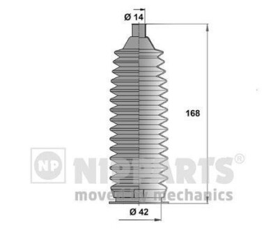 Пильовик рульового механізма NIPPARTS N2848006