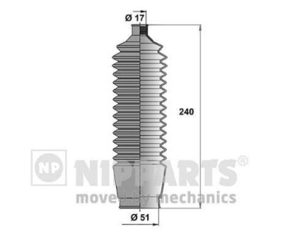 Пильовик рульового механізма NIPPARTS N2855001