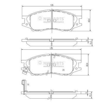Гальмівні колодки NIPPARTS N3601097 (фото 1)