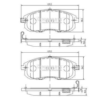 Гальмівні колодки NIPPARTS N3601099