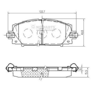 Гальмівні колодки NIPPARTS N3602148