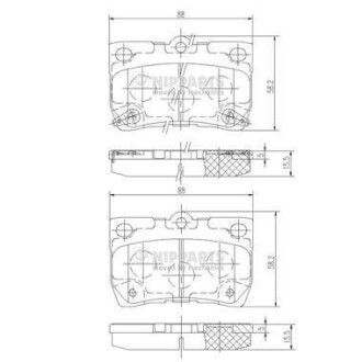 Гальмівні колодки NIPPARTS N3612041