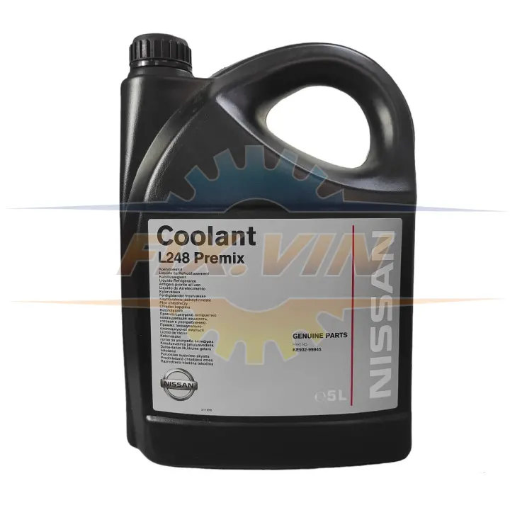 Готовий антифриз Nissan Coolant L248 Premix G11 зелений -38 °C 5л NISSAN KE90299945 (фото 1)