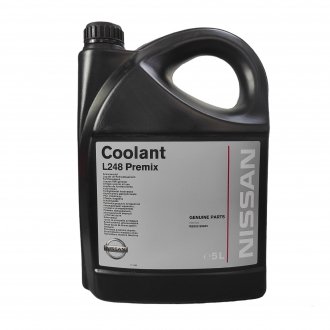 Готовий антифриз Coolant L248 Premix G11 зелений -38 °C 5л NISSAN KE90299945 (фото 1)